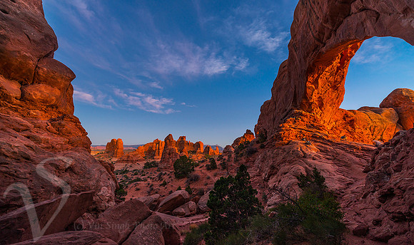 Windows Arch Sunset